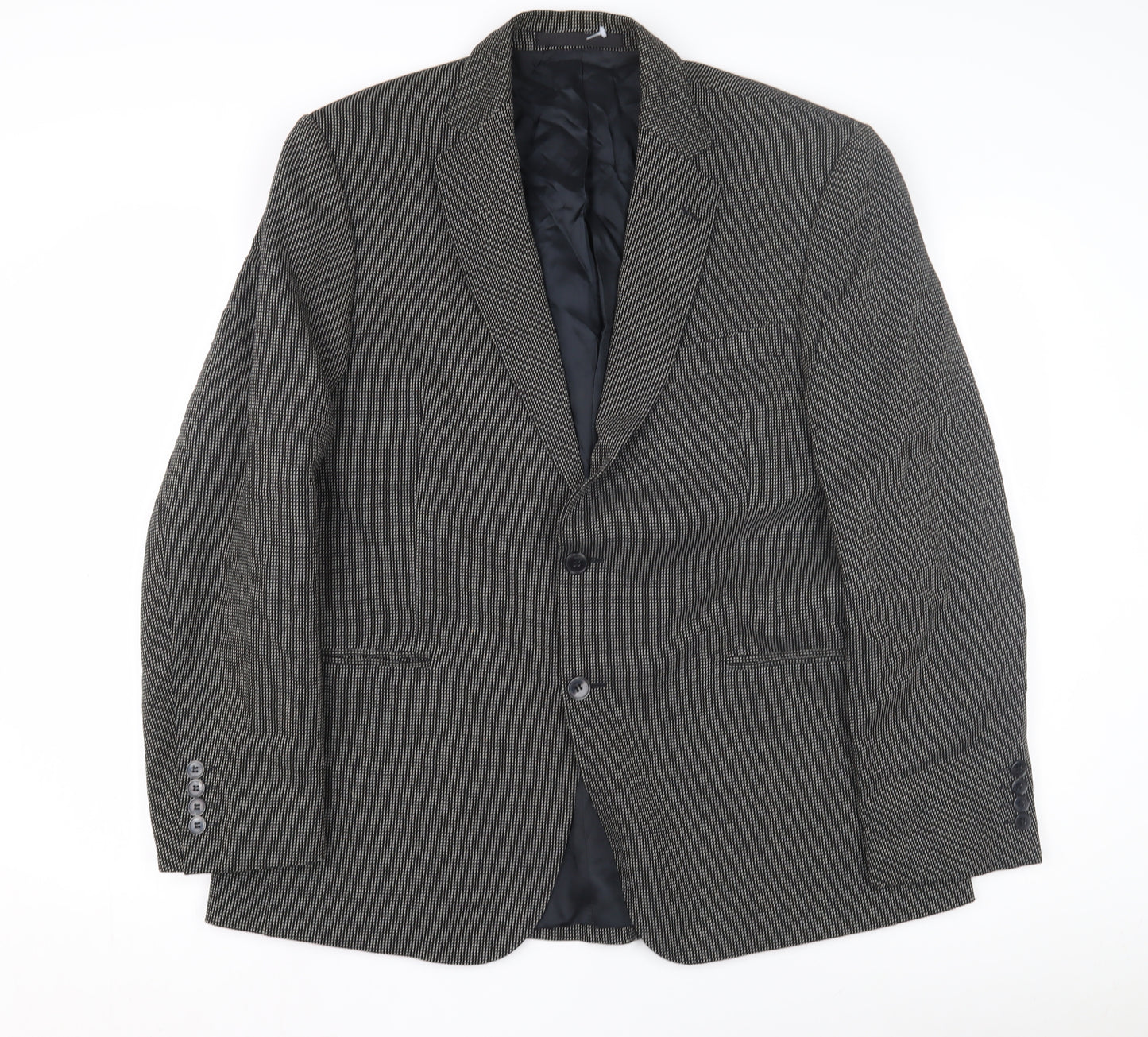 Marks & Spencer Men's Black Check Blazer 42 M