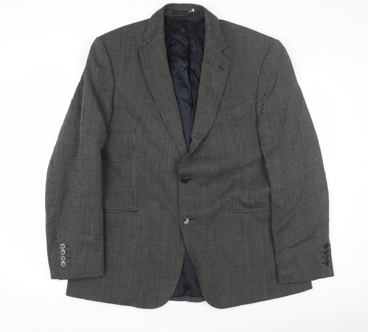 Marks & Spencer Men's Black Check Blazer 42 M