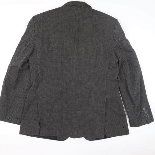 Marks & Spencer Men's Black Check Blazer 42 M