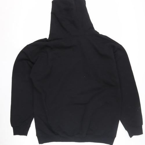 Trendy Black Men's Cupid Hoodie - Love Print, Size S