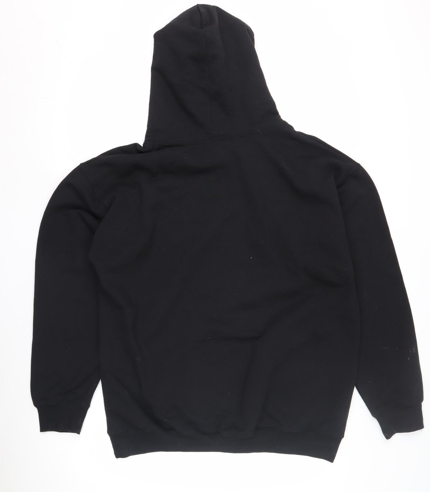 Trendy Black Men's Cupid Hoodie - Love Print, Size S