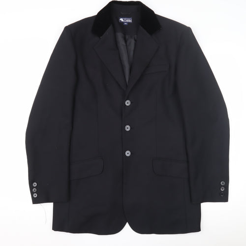 Dublin Men's Black Blazer Classic Mid-Length Formal