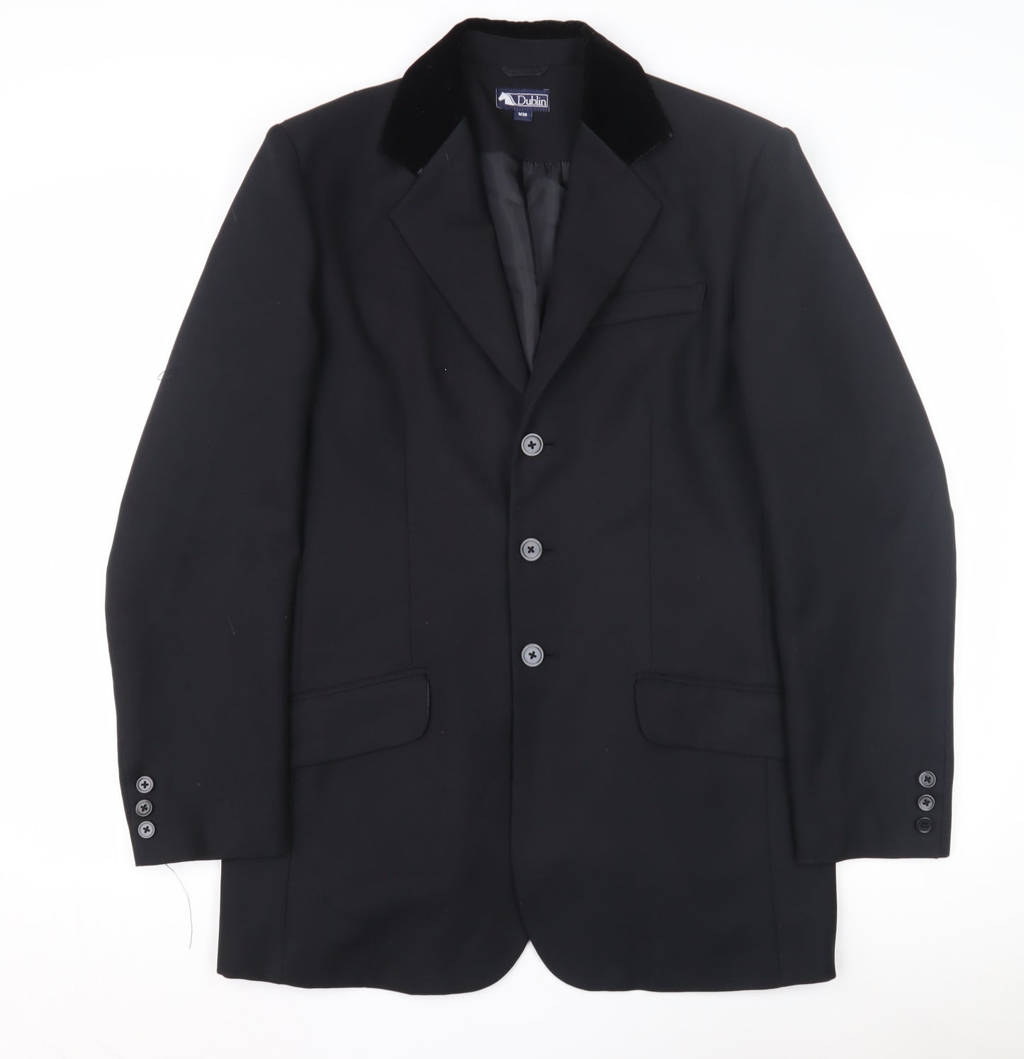 Dublin Men's Black Blazer Classic Mid-Length Formal