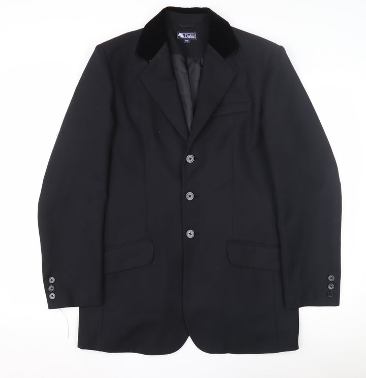 Dublin Men's Black Blazer Classic Mid-Length Formal