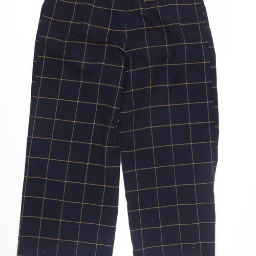Monki Women’s Blue Check Trousers Size 12