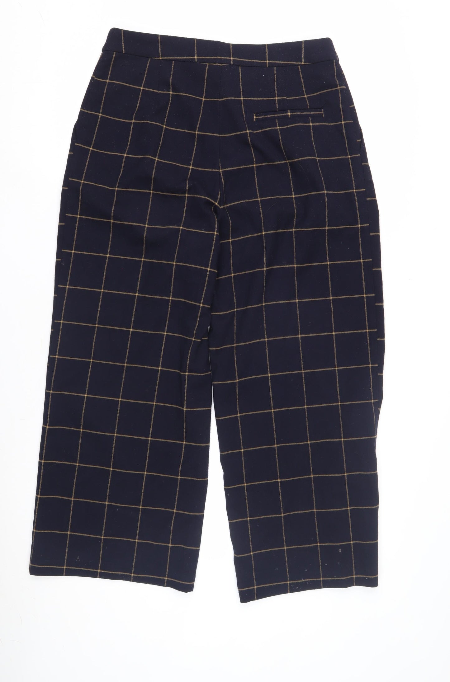 Monki Women’s Blue Check Trousers Size 12