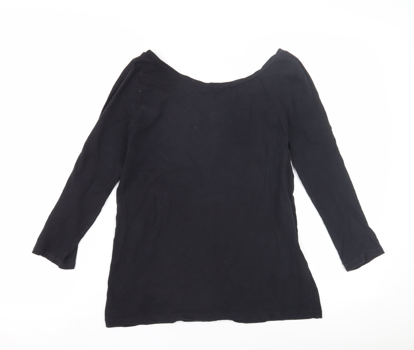 J.Crew Women's Black Slim Fit Boat Neck Top S