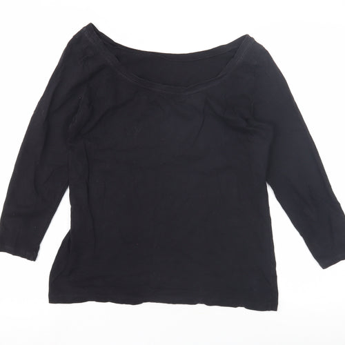 J.Crew Women's Black Slim Fit Boat Neck Top S