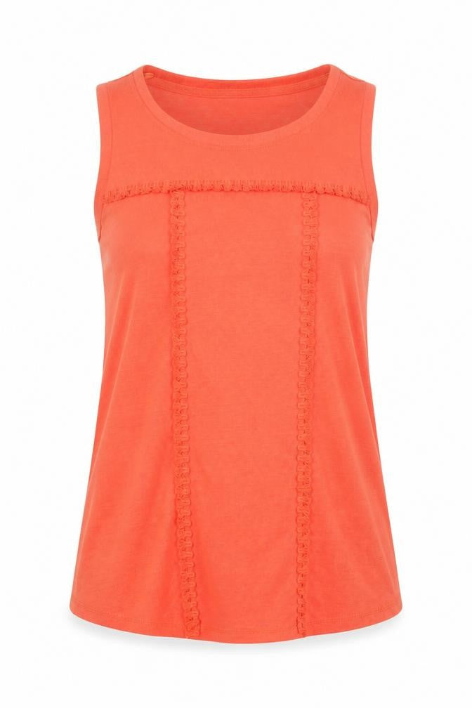 Front view of Next Women's Orange Tank Top, size 10, Sleeveless