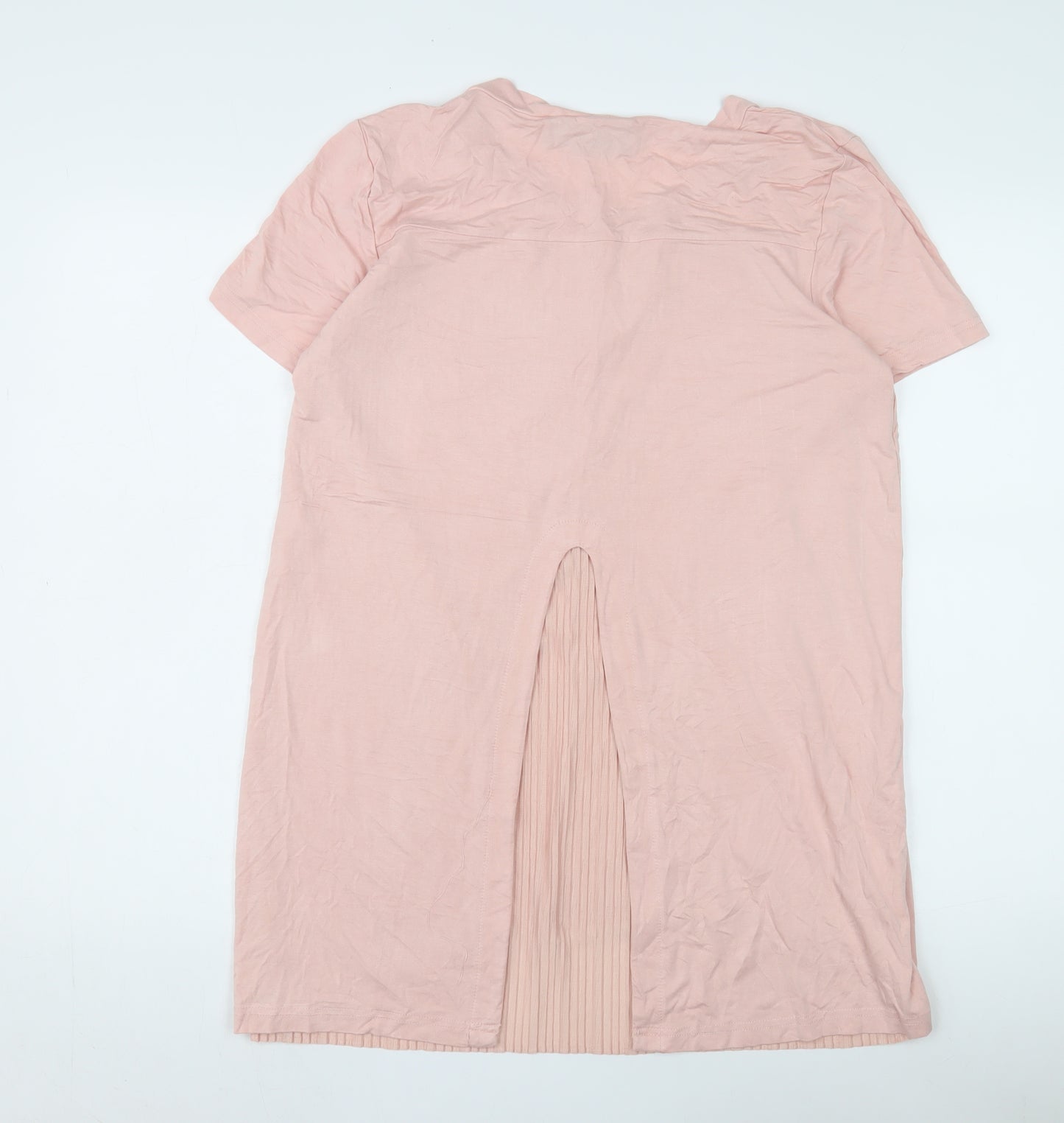 Nina Leonard Women's Pink Cotton T-Shirt, Size L, Casual