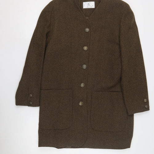 Gold by Michael H Women's Brown Wool Coat Size 12
