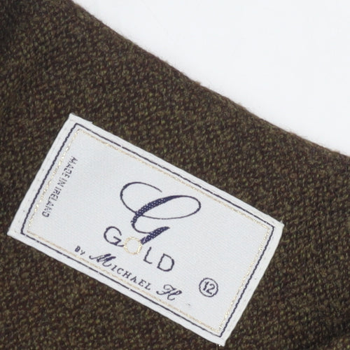 Gold by Michael H Women's Brown Wool Coat Size 12