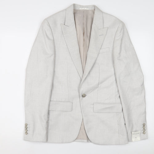 River Island Men's Grey Slim Fit Blazer 36R