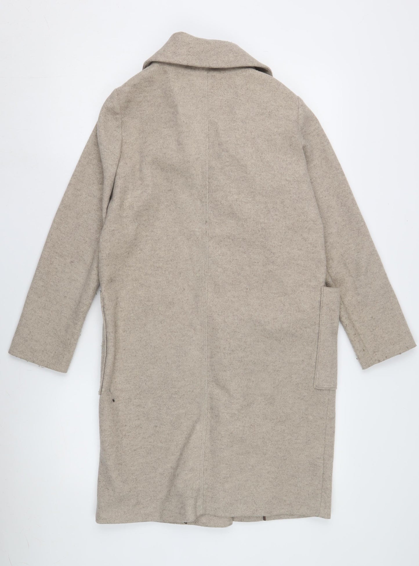 Next Women's Beige Coatigan, Size 6 Plus, Pockets, Knit