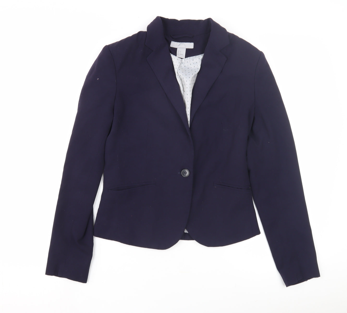H&M Women's Blue Blazer, Size 6, Short Length