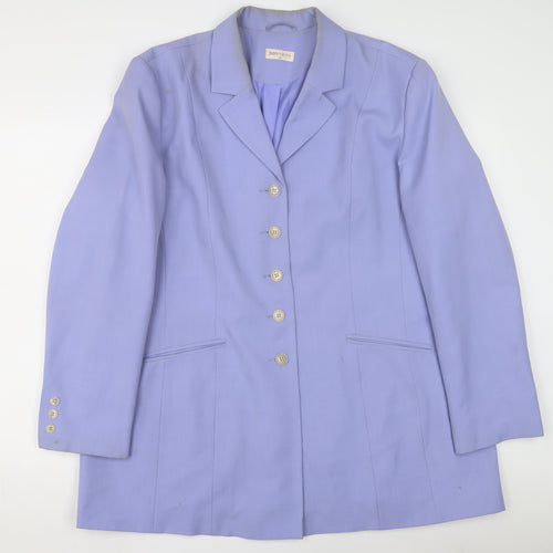 Bonmarché Women's Purple Blazer, Size 20, Buttoned, Long