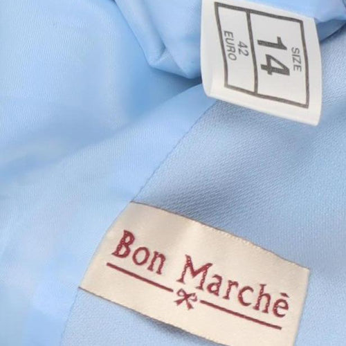 Bon Marché Women's Blue Short Sleeve Blazer - Size 14