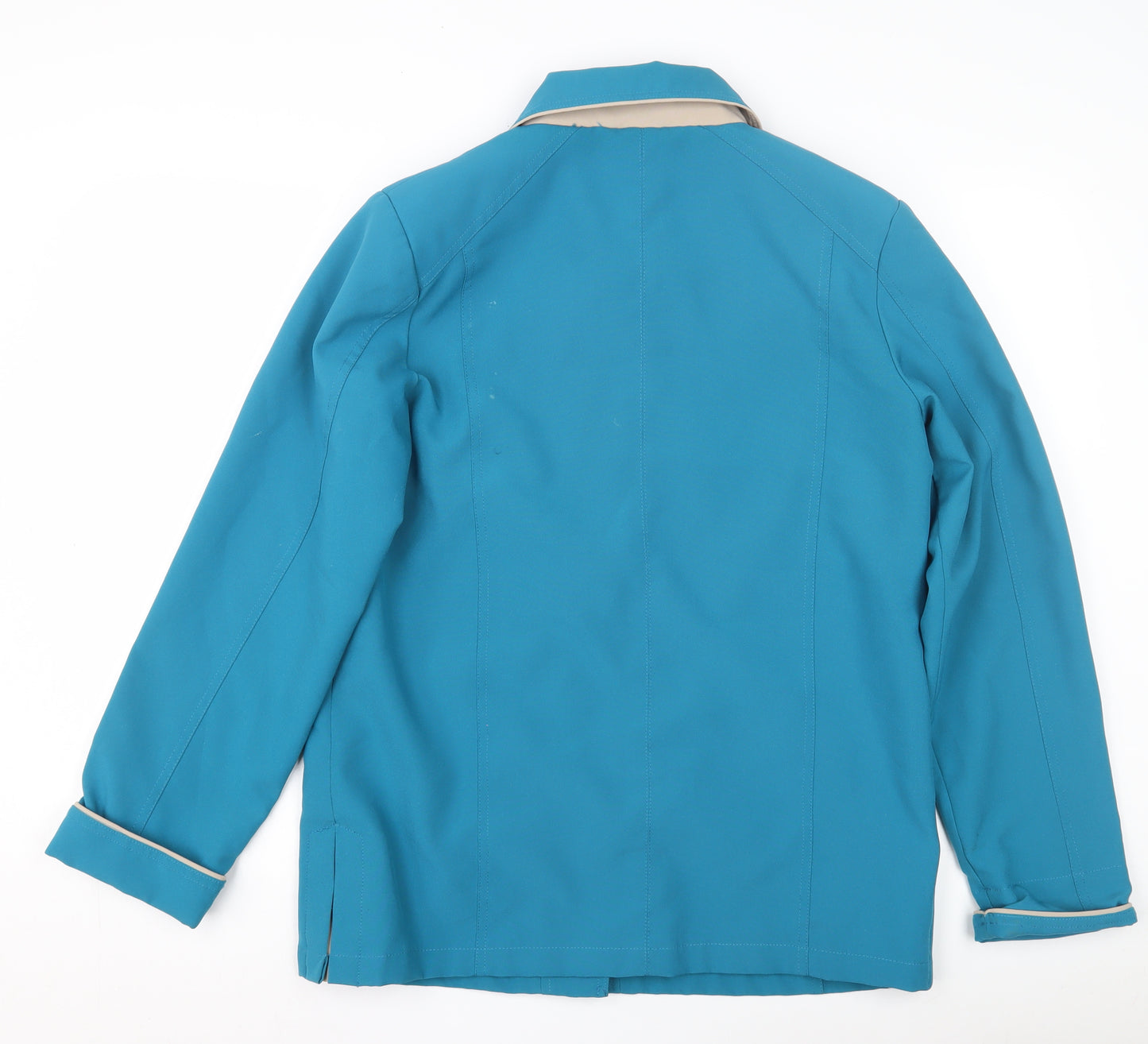 Finesse Women's Blue Basic Jacket, Size 10, Button