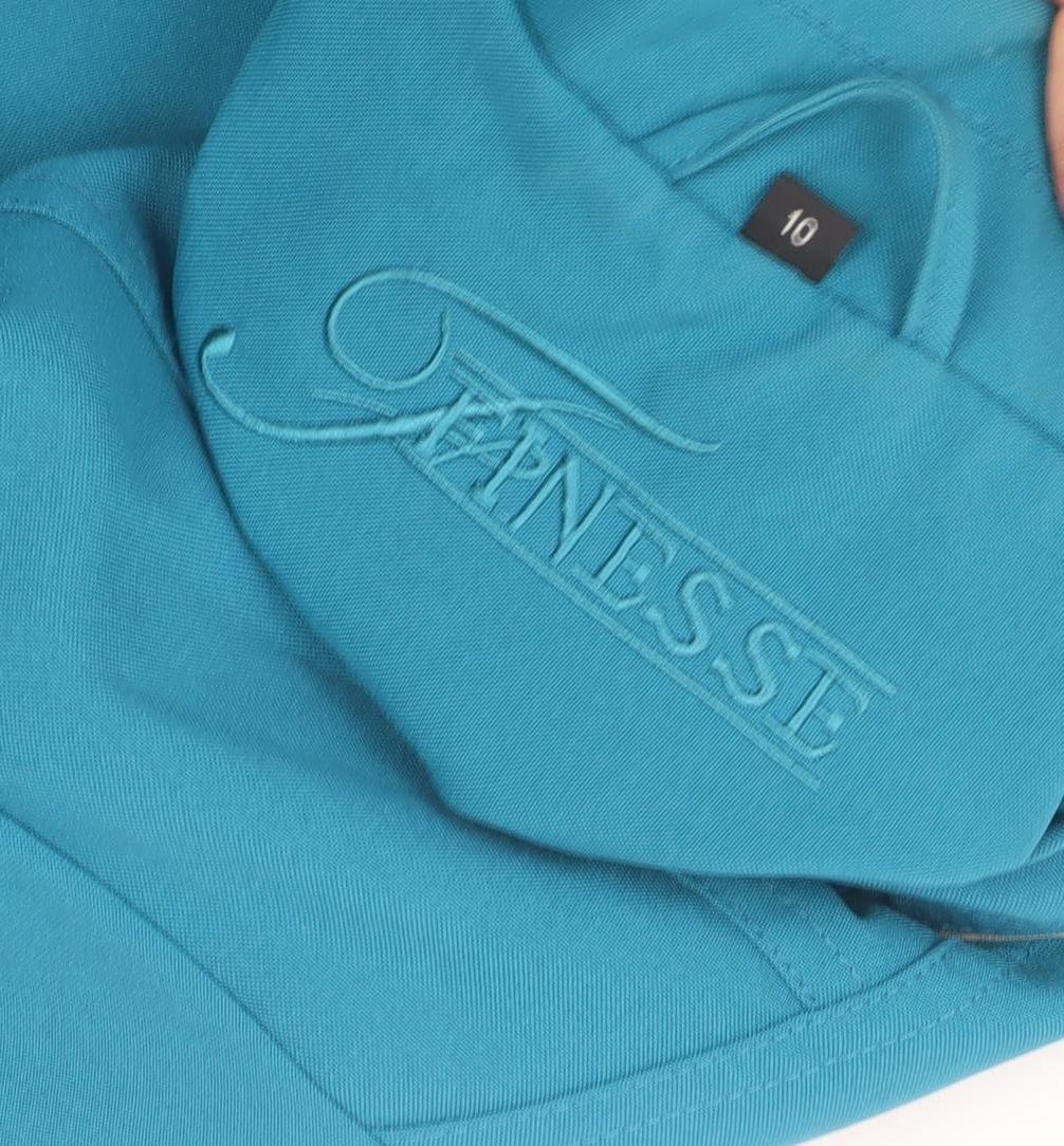 Finesse Women's Blue Basic Jacket, Size 10, Button