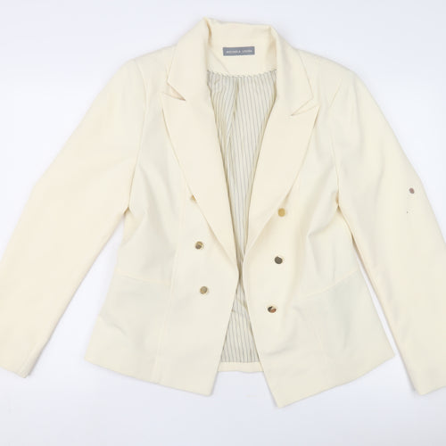 Michaela Louisa Women's Ivory Blazer, Size 12, Double-Breasted