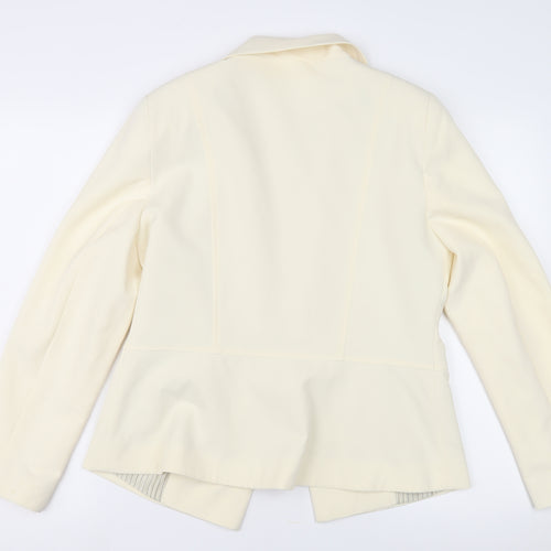 Michaela Louisa Women's Ivory Blazer, Size 12, Double-Breasted
