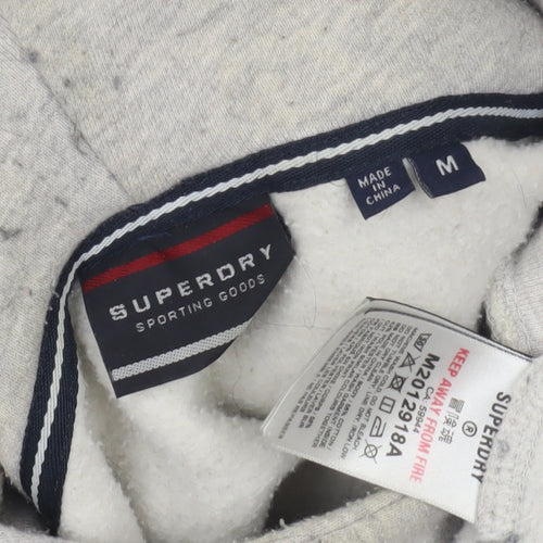 Superdry Men's Grey Hoodie M Pullover with Logo