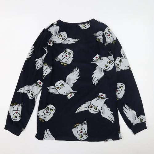 Harry Potter Blue Owl Print Women's Pyjama Top, Size 4