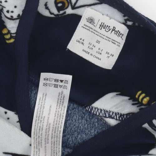 Harry Potter Blue Owl Print Women's Pyjama Top, Size 4