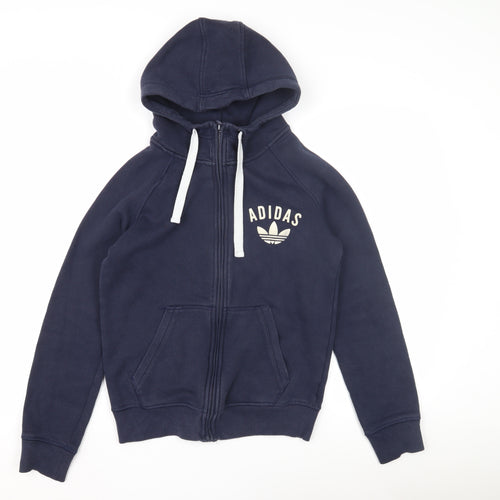 Adidas Women's Blue Full Zip Hoodie Size S