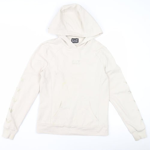 Emporio Armani Ivory Women's Hoodie XS Designer Pullover