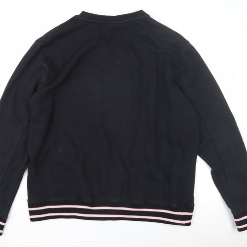 Fila Black Unisex Adults Logo Pullover Sweatshirt 2XL