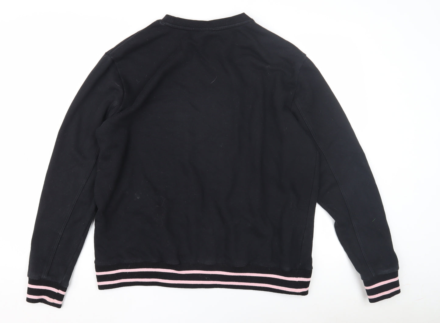 Fila Black Unisex Adults Logo Pullover Sweatshirt 2XL