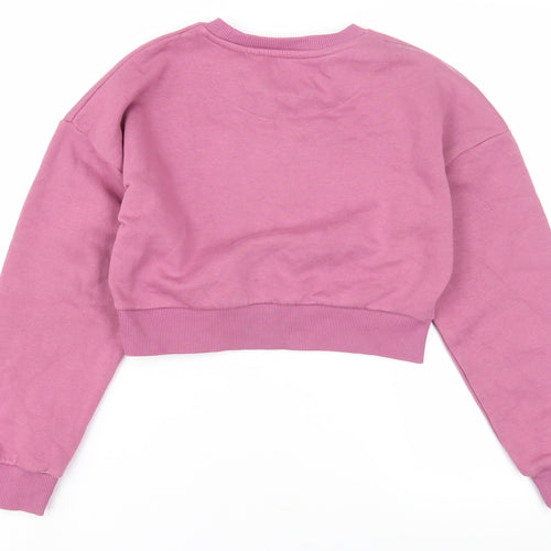 Sonneti Girls Pink Crew Neck Pullover Sweatshirt, 12-13 Years