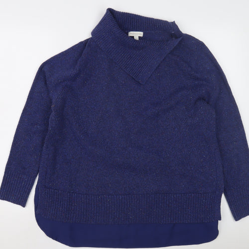 Monsoon Women's Blue Pullover Jumper, L, Wool Blend