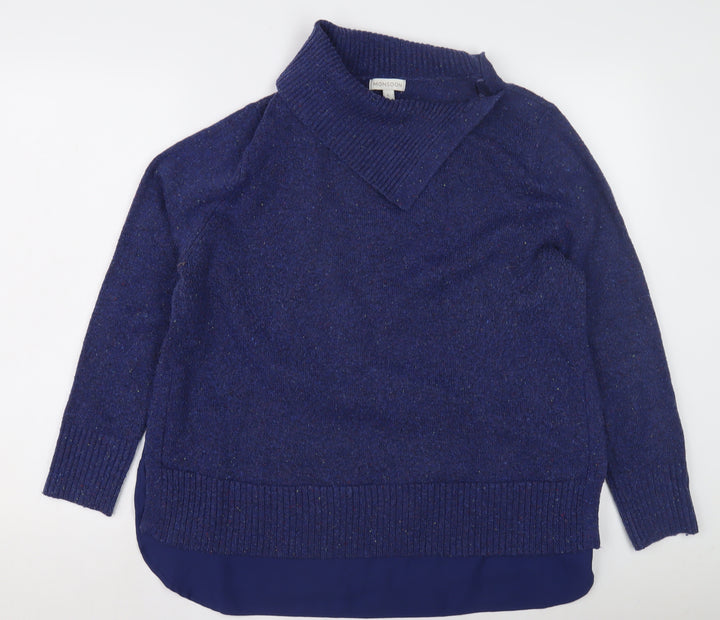 Monsoon Women's Blue Pullover Jumper, L, Wool Blend