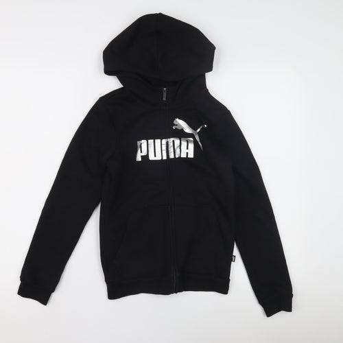 Puma Boys Black Full Zip Hoodie - 11-12 Years