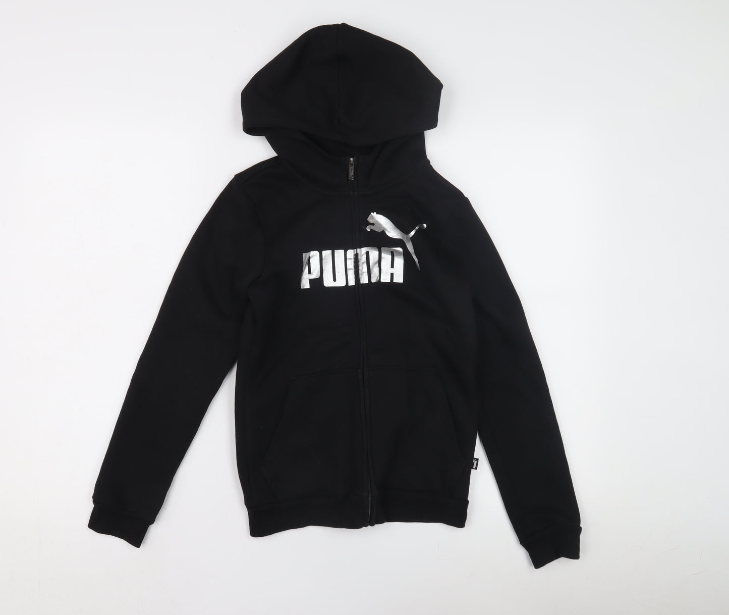 Puma Boys Black Full Zip Hoodie - 11-12 Years