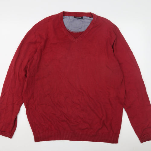 Pretend Men's XL Red V-Neck Jumper Pullover