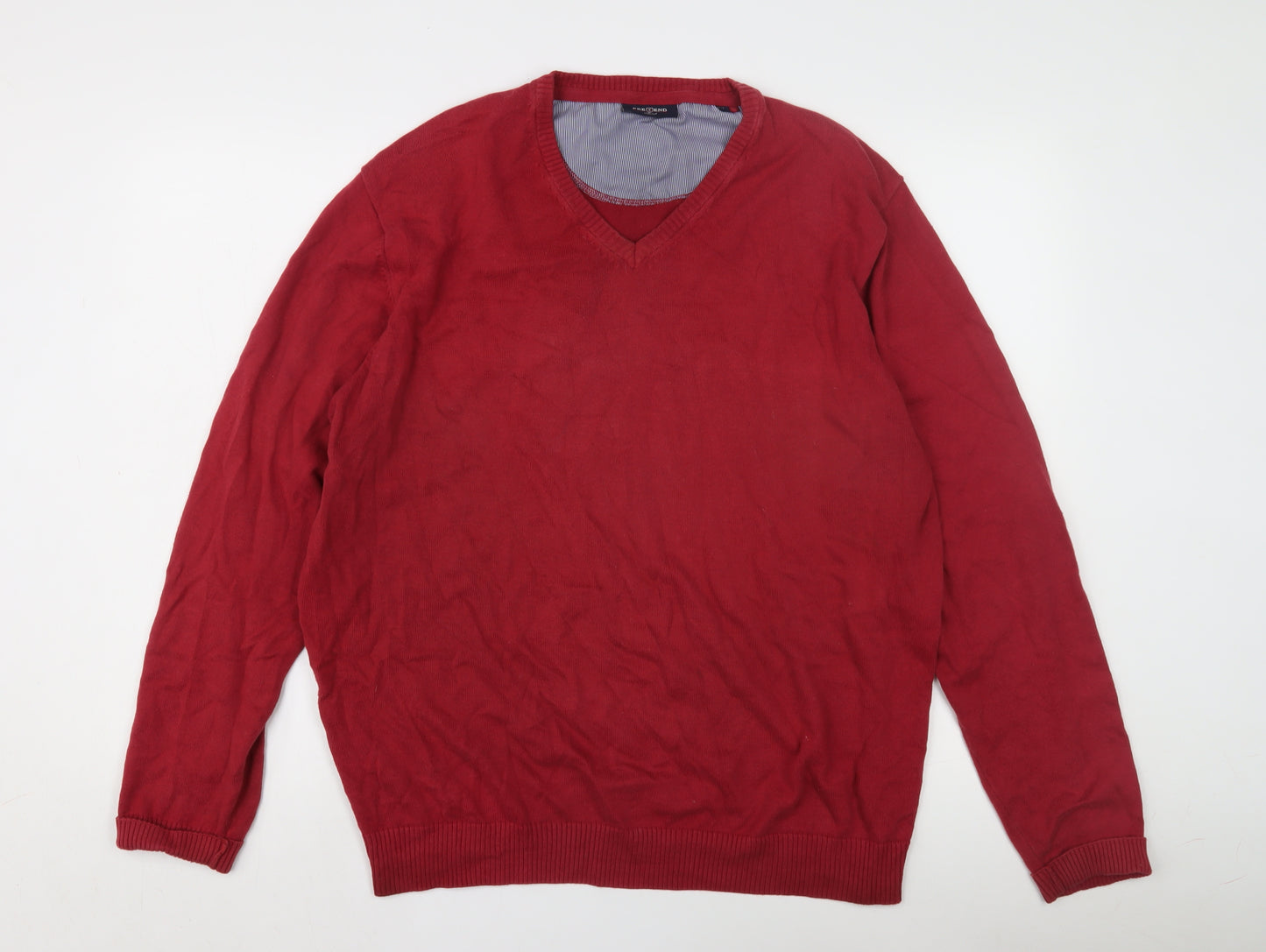Pretend Men's XL Red V-Neck Jumper Pullover