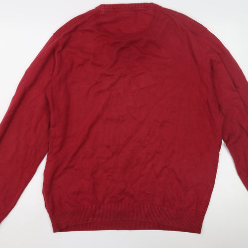 Pretend Men's XL Red V-Neck Jumper Pullover
