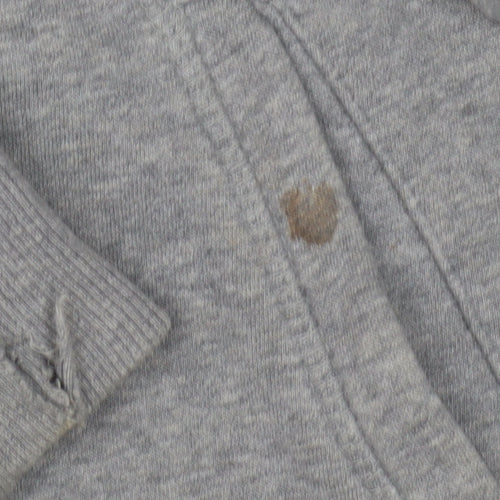 Nike Men's Grey Full Zip Hoodie, Size L, Logo Accents