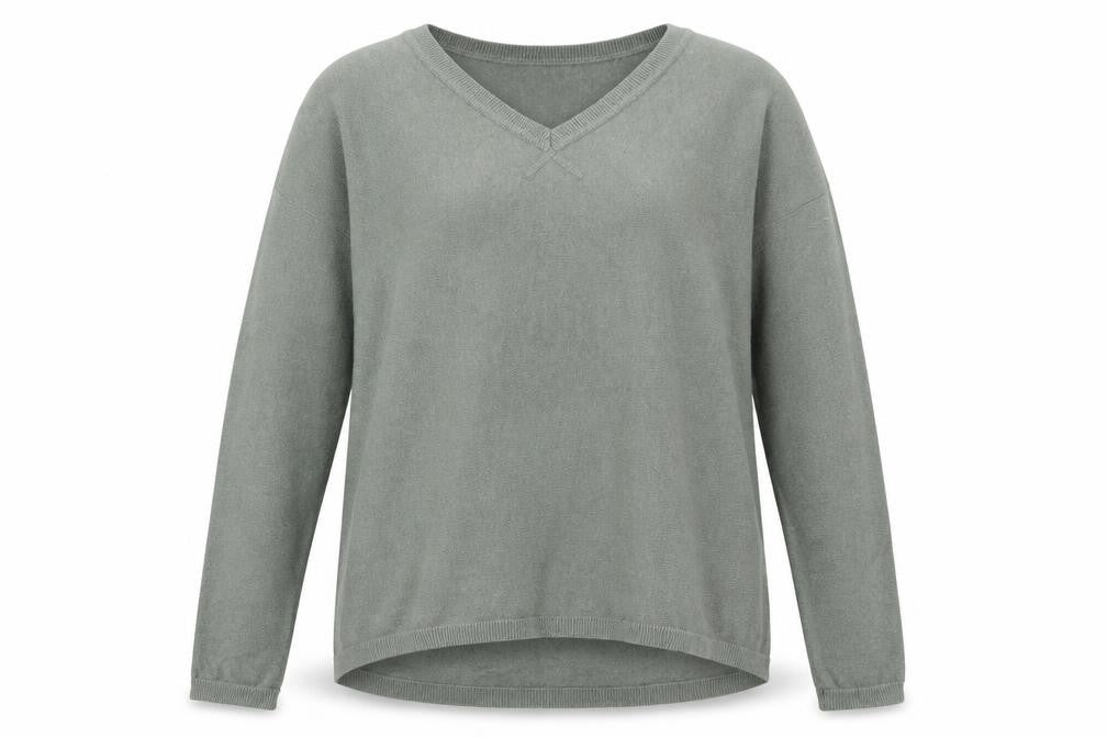 Front view of Episode Women's Long Sleeve V-Neck jumper