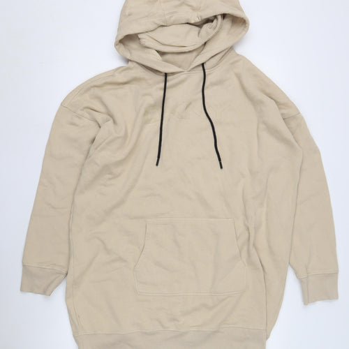 DKNY Men's Beige Pullover Hoodie - Relaxed Fit