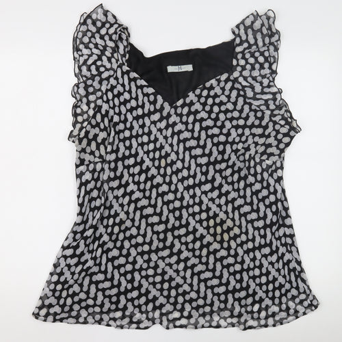 Joanna Hope Women's Black Polka Dot Tunic Blouse