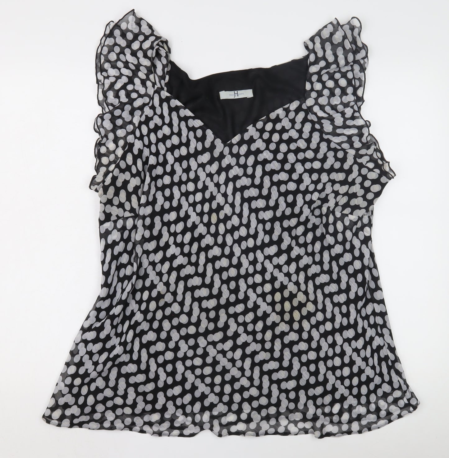 Joanna Hope Women's Black Polka Dot Tunic Blouse