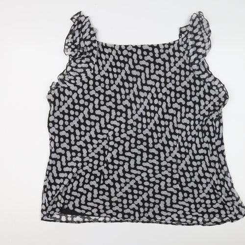 Joanna Hope Women's Black Polka Dot Tunic Blouse
