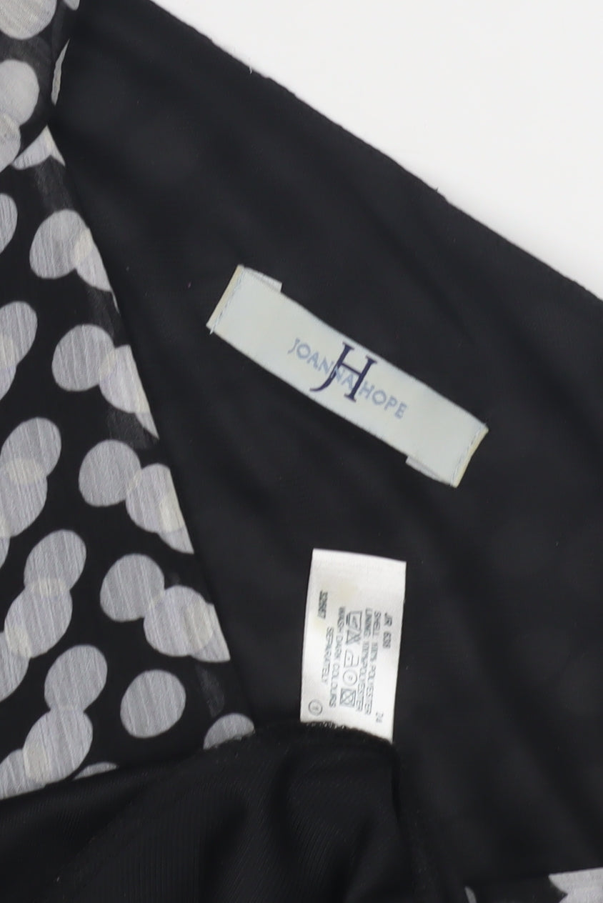 Joanna Hope Women's Black Polka Dot Tunic Blouse