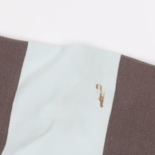 Joules Women's Striped Brown Ivory Hoodie Size 12