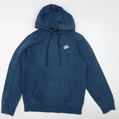 Nike Men's Blue XS Pullover Hoodie with Logo