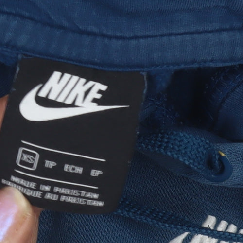 Nike Men's Blue XS Pullover Hoodie with Logo